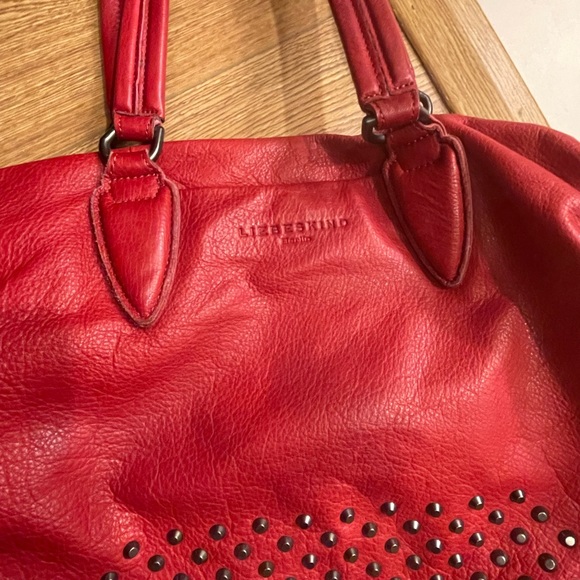Liebeskind red leather bag with studs - Picture 5 of 5